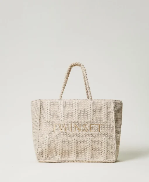 Cabas «Bohémienne» En Tricot Avec Logo