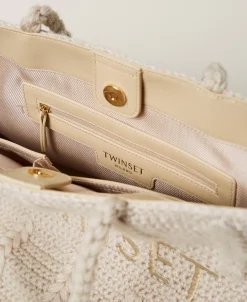 Cabas «Bohémienne» En Tricot Avec Logo