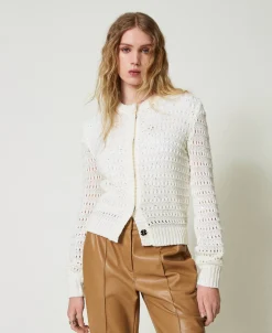 Cardigan Ajouré Avec Sequins
