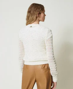 Cardigan Ajouré Avec Sequins