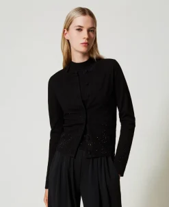 Cardigan Avec Strass Dégradés