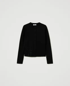 Cardigan Avec Strass Dégradés