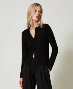 Cardigan Avec Strass Dégradés