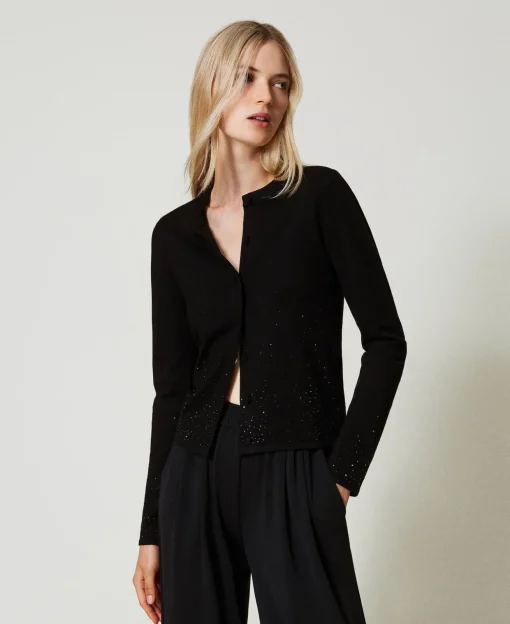 Cardigan Avec Strass Dégradés