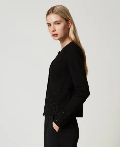 Cardigan Avec Strass Dégradés