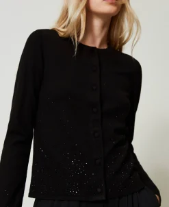 Cardigan Avec Strass Dégradés