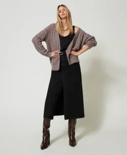Cardigan Croisé En Mohair Mélangé