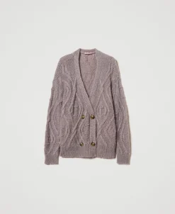 Cardigan Croisé En Mohair Mélangé