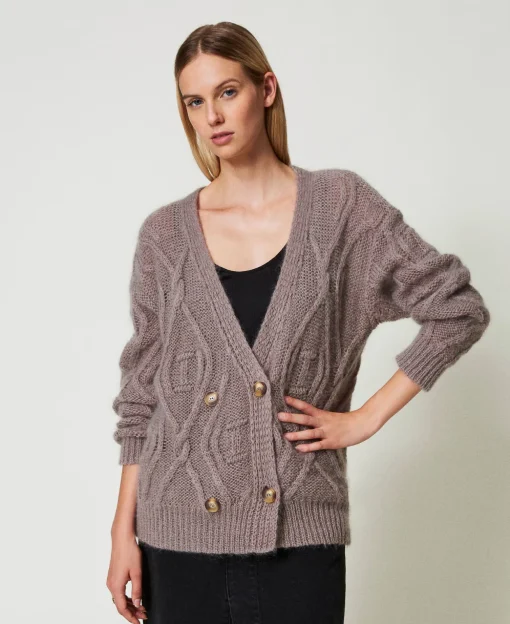 Cardigan Croisé En Mohair Mélangé