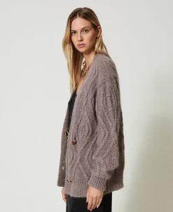 Cardigan Croisé En Mohair Mélangé