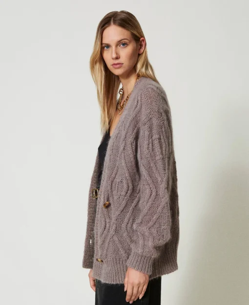 Cardigan Croisé En Mohair Mélangé