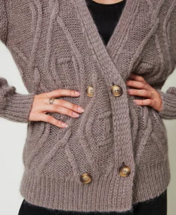 Cardigan Croisé En Mohair Mélangé