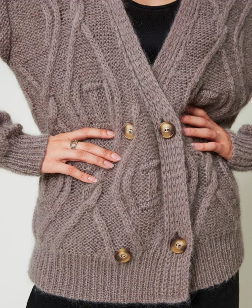 Cardigan Croisé En Mohair Mélangé