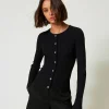 Cardigan Côtelé Avec Clous