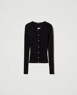 Cardigan Côtelé Avec Clous