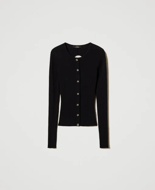 Cardigan Côtelé Avec Clous
