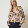 Cardigan Double Usage En Laine Et Alpaga