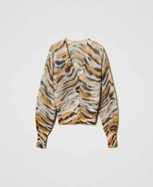 Cardigan Double Usage En Laine Et Alpaga