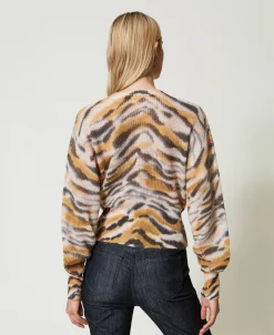 Cardigan Double Usage En Laine Et Alpaga