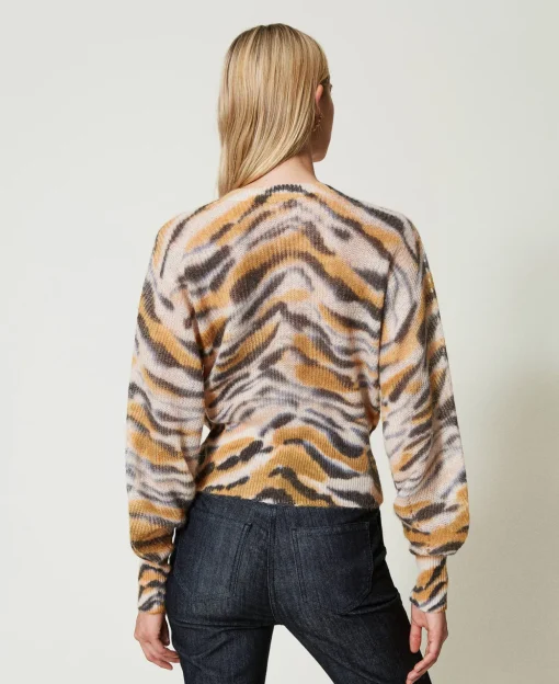 Cardigan Double Usage En Laine Et Alpaga