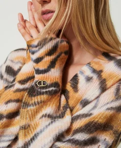 Cardigan Double Usage En Laine Et Alpaga