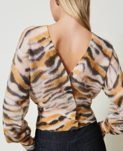 Cardigan Double Usage En Laine Et Alpaga