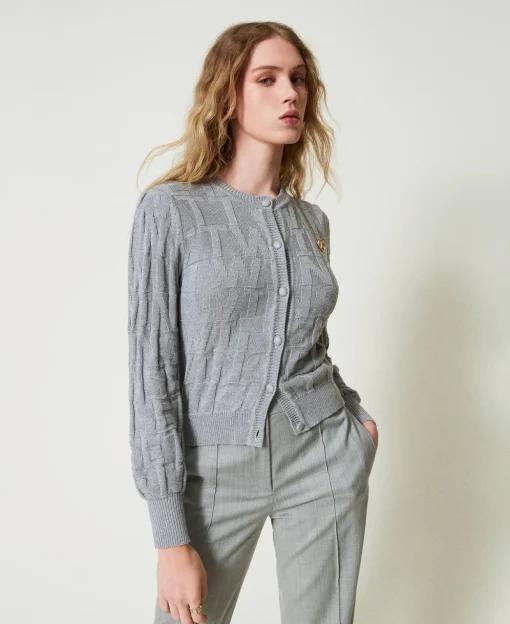 Cardigan En Coton Et Cachemire Avec Logo