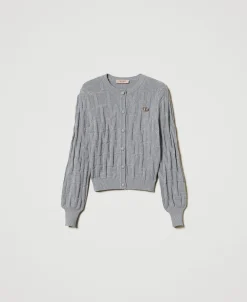 Cardigan En Coton Et Cachemire Avec Logo