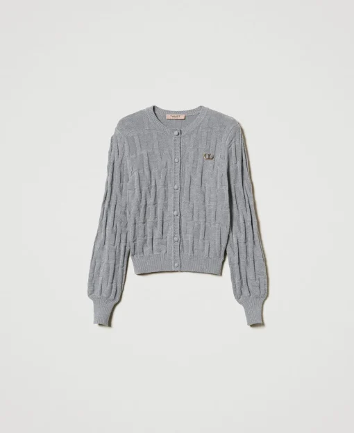 Cardigan En Coton Et Cachemire Avec Logo
