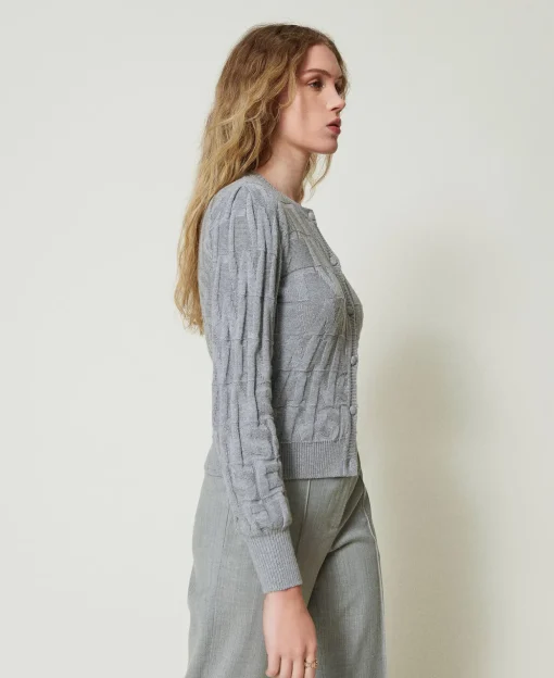 Cardigan En Coton Et Cachemire Avec Logo