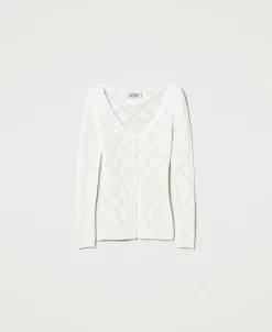 Cardigan Sans Coutures En Fil Treeblend