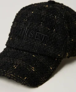 Casquette De Baseball En Tissu Bouclé Avec Logo