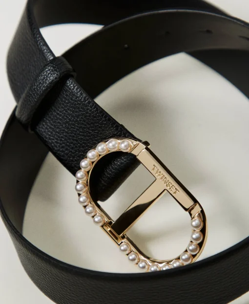Ceinture Avec Boucle Oval T Et Perles