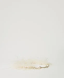 Ceinture Avec Plumes Et Oval T