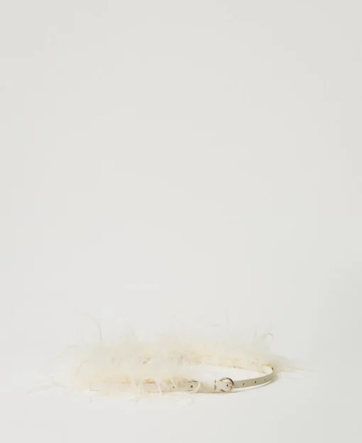 Ceinture Avec Plumes Et Oval T