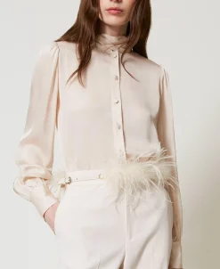 Ceinture Avec Plumes Et Oval T