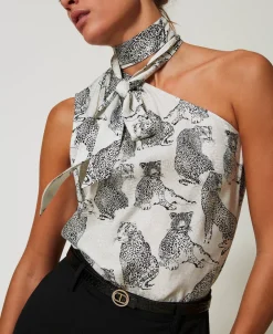 Ceinture En Cuir Avec Imprimé Croco