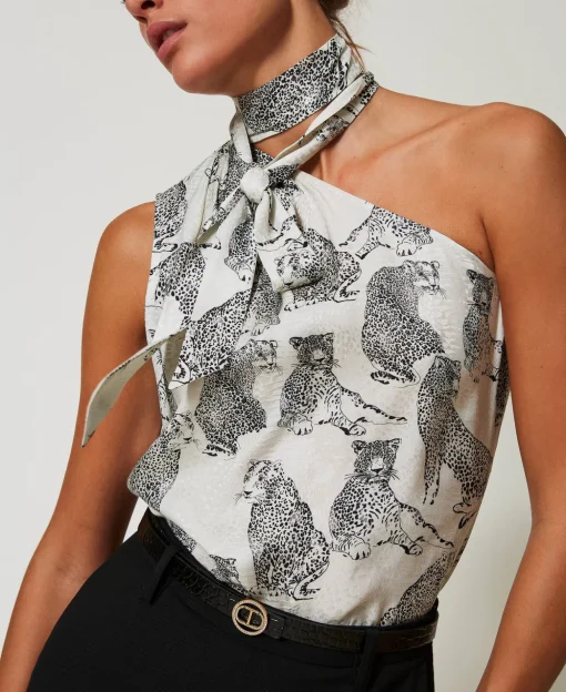 Ceinture En Cuir Avec Imprimé Croco