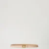 Ceinture Fine Réversible En Cuir Avec Oval T