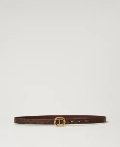 Ceinture Réversible Avec Imprimé Serpent