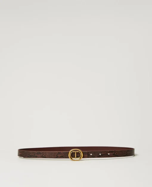 Ceinture Réversible Avec Imprimé Serpent