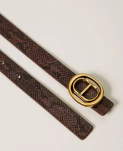 Ceinture Réversible Avec Imprimé Serpent