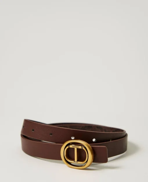 Ceinture Réversible Avec Imprimé Serpent