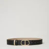 Ceinture Réversible En Cuir Avec Oval T