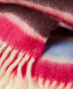 Écharpe Avec Rayures Multicolores Et Franges