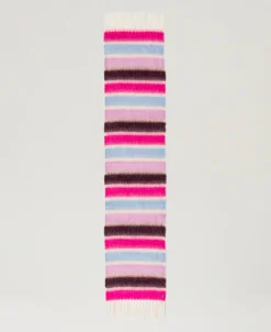 Écharpe Avec Rayures Multicolores Et Franges