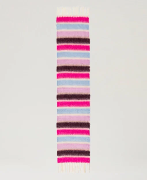 Écharpe Avec Rayures Multicolores Et Franges