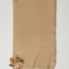 Écharpe En Maille Avec Broche Florale
