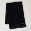 Écharpe En Maille Avec Lurex Et Franges