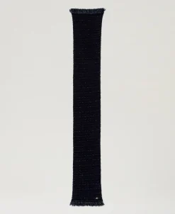 Écharpe En Maille Avec Lurex Et Franges